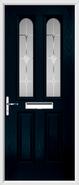 2 Panel 2 Arch Composite Door sandblast glass