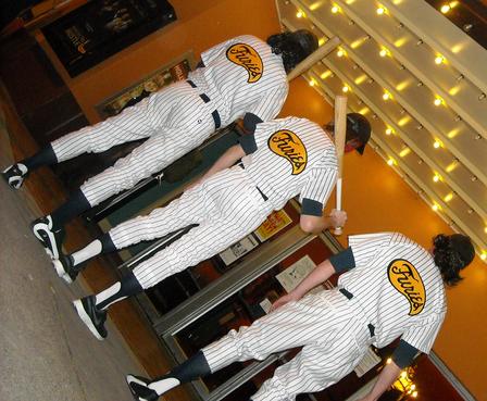 Rear Details of the uniform for the Three of the Baseball Furies from the cult film The Warriors