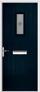 Cottage Rectangle Door mesquite glass