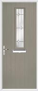 1 Square Composite Door regal opal glass