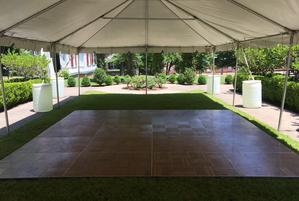 event rental dance floor with rental tent