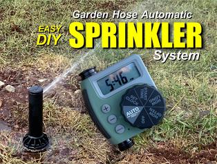 How to easily install a inexpensive automatic sprinkler system using your home garden hose spicket.