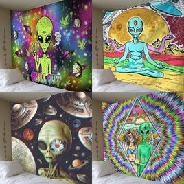 Alien psychedelic wall, furniture, bed cloth tapestry