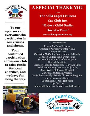 Villa Capri Cruisers Car Club inc. of Scranton, Pa