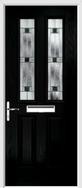 2 Panel 2 Square Composite Door aspen glass