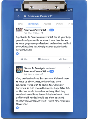 361 American movers best customers