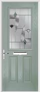 2 Panel 1 Square Composite Door monza glass