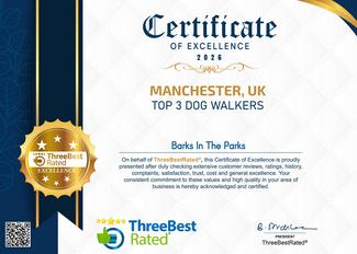 Three Best Rated Best Manchester Dog Walker Certificate 2026
