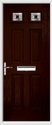 4 Panel 2 Square Composite Door aspen glass