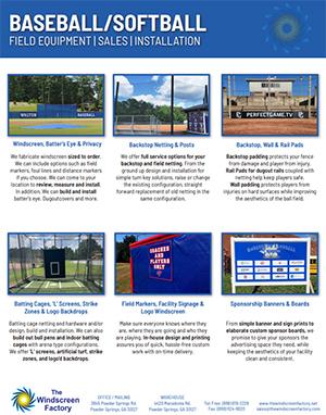 Baseball Softball 2 Page PDF Flyer