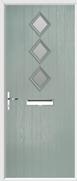 3 Diamond Composite Door obscure glass