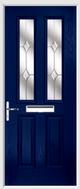 2 panel 2 square composite door jewel glass