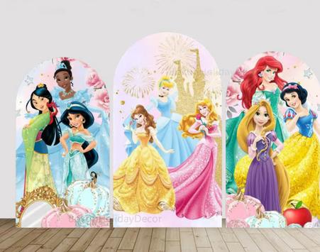 DISNEY PRINCESS FABRIC ARCH BACKDROPS FOR RENT