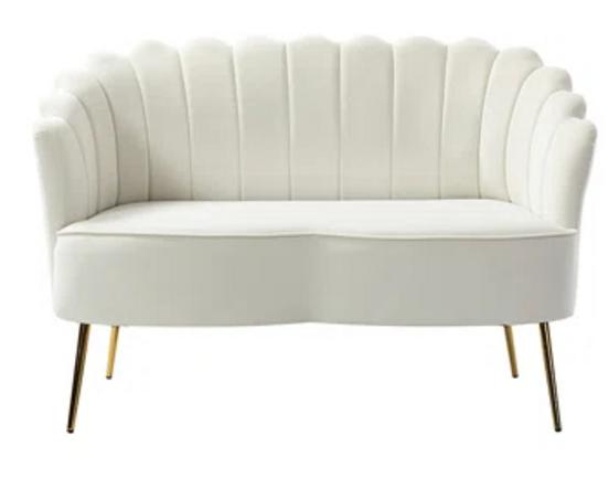 WHITE / CREAM LOVESEAT FOR RENT $250