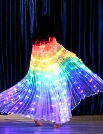 Children's Luminous Angel Butterfly Wings LED Luminescent Colour Cloak Children Dancers Stage Performance Belly Dancing Carnival Party Photo Prop