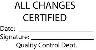 Self-inking deposit address stamps: black, blue, red, green, purple; custom logo.