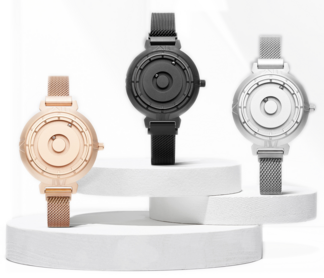 Alien Black Technology Women's Concept Watch - Frameless Design Magnetic Non-glass Rolling Ball Bearing Watch Quartz