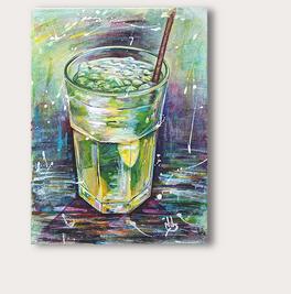 botanical flowers, lobster claw, large painting