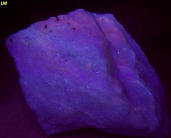 fluorescent TALC, Tremolite, Balmat, Balmat-Edwards Zinc District, St. Lawrence County, New York, USA