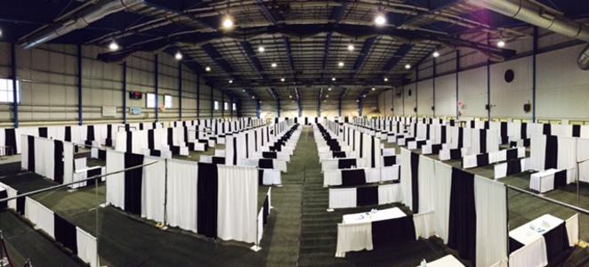 trade show booth drapery hahn rentals