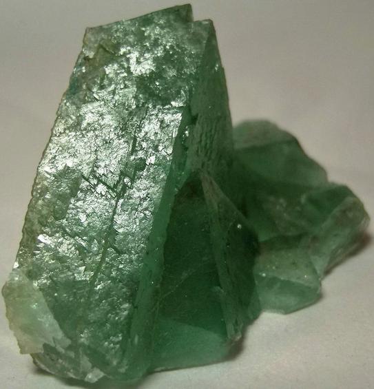 fluorescent phantom green FLUORITE - Riemvasmaak, Kakamas, Kai !Garib, ZF Mgcawu District, Northern Cape Province, South Africa - ex Parker Minerals