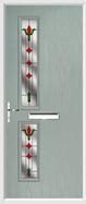 2 Square Composite Door fleur-de-lys glass