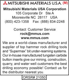 Mitsubishi Materials, Rock Drilling Tools