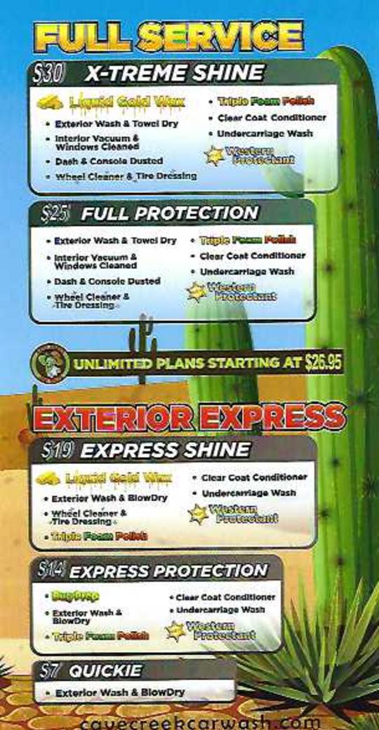 Cave Creek Car Wash Car Wash, Auto Detailing