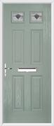 4 Panel 2 Square Composite Door monza glass