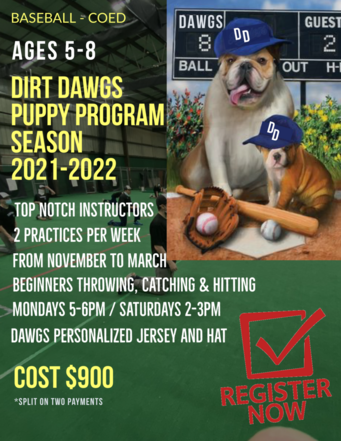 DIrt Dawg Sports Puppy Program Ages 5-8