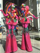 stilt walkers