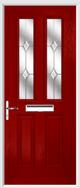 2 panel 2 square composite door jewel glass