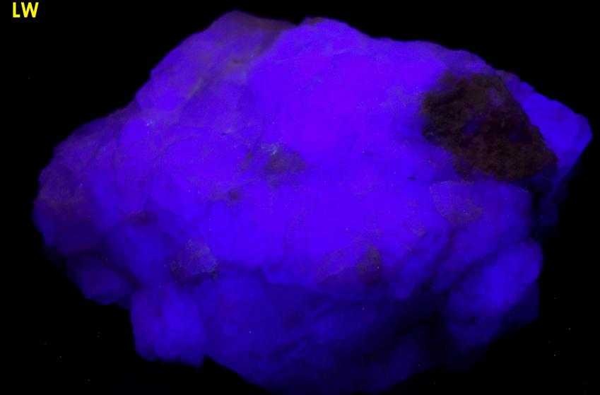 SW LW fluorescent FLUORITE and phosphorescent CALCITE - Nuevo Leon, Mexico