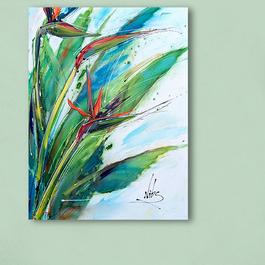 bird of paradise flowers and foliage