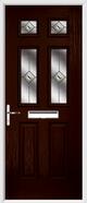 2 Panel 4 Square Composite Door fusion glass