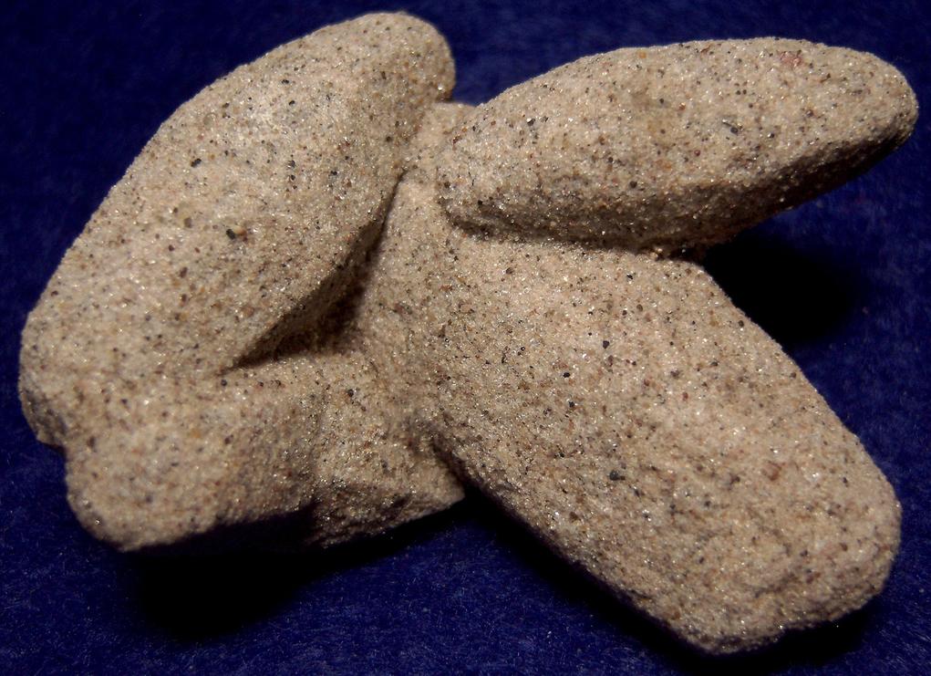 Sand Calcite crystals, Badlands, Pennington County, South Dakota, USA, ex Ted Morley, collected ca. 1960
