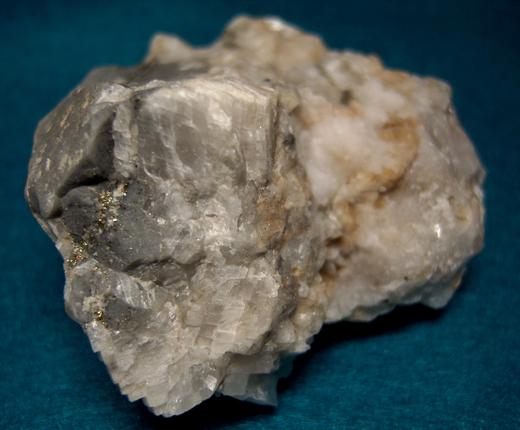 fluorescing Calcite, Chalcopyrite, Leadhills, South Lanarkshire, Strathclyde (Lanarkshire), Scotland, United Kingdom, ex R.Eisenman "Highland Rock"