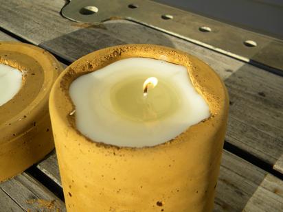 How to make a DIY Cement candle holder. www.DIYeasycrafts.com