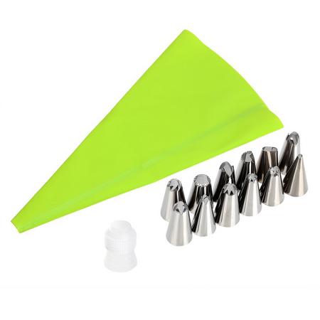 Cake Cream Decorating 12 Nozzles Cone Bag Set in Pakistan