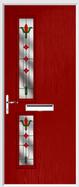 2 Square Composite Door fleur-de-lys glass