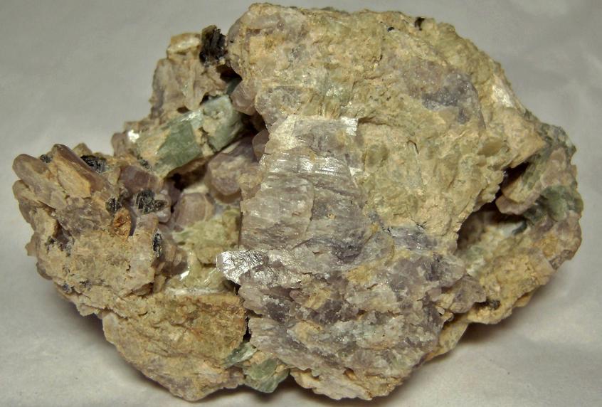 fluorescing SCAPOLITE, TREMOLITE, MUSCOVITE mica - Combermere area (Palmer Rapids area), Renfrew County, Ontario, Canada - ex Morris Museum - for sale