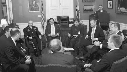 Charles Dillon meeting with the Governor of Maryland, the Prime Minster of Montenegro, and other senior government officials from the US government and the State of Maryland.