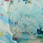 Birthday cake flavored ice cream, blue frosting swirl & colorful confetti pcs