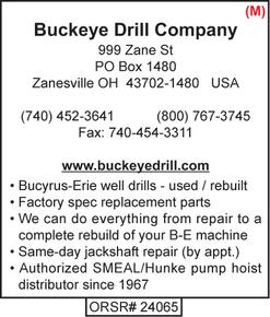 Buckeye Drill Company, Rigs