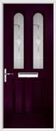 2 Panel 2 Arch Composite Door sandblast glass