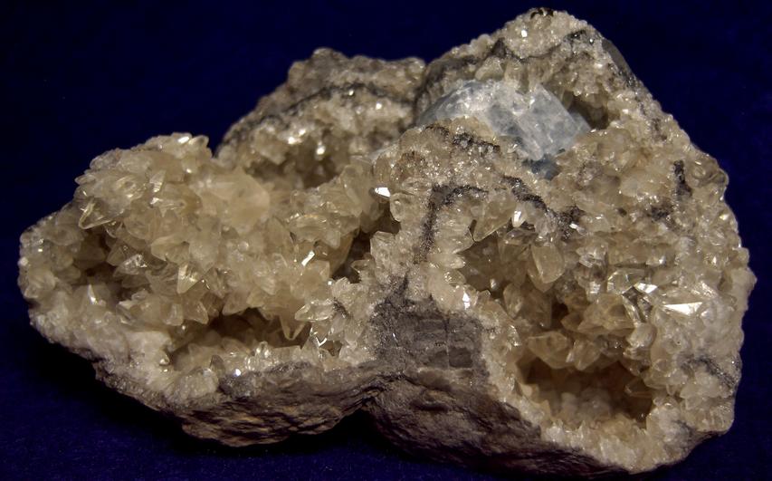 fluorescent CALCITE and CELESTINE, Rt 13 Roadcut, Chittenango Falls, Fenner Township, Madison County, New York, USA