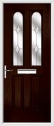 2 Panel 2 Arch Composite Door jewel glass