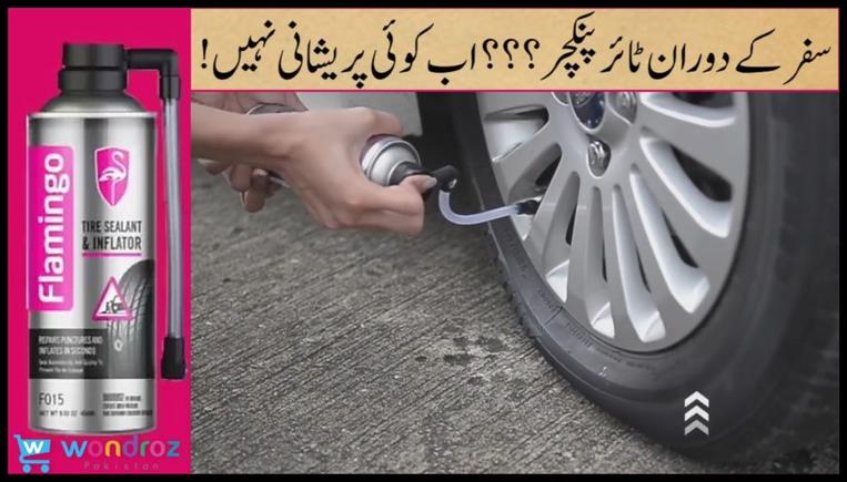 anti puncture tyre liquid slime sealant in Pakistan & car air inflator pump best price