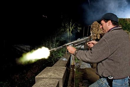 Armorer Jay Lance test fires a WW2 German MP40
