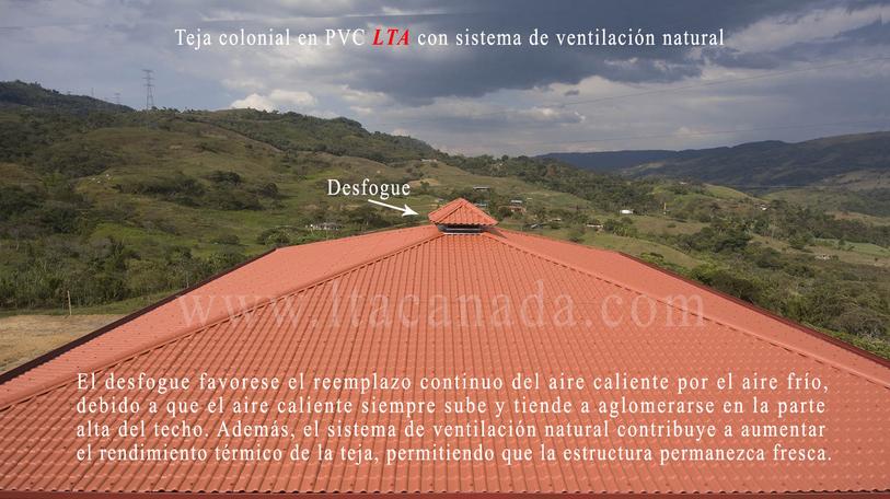 Teja Colonial Termoacustica en PVC LTA